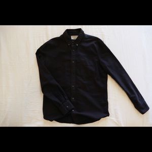 Everlane 100% Cotton Button-Down Oxford Shirt (Black)